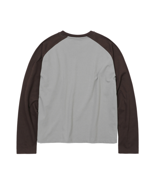 S'EST(エスイーエスティー)の「Contrast Raglan Long Sleeve Brown(Tシャツ/カットソー・メンズ・ブラウン・SMALL/MEDIUM/LARGE)」の2枚目の写真