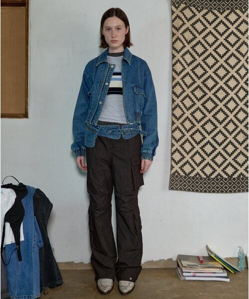 AOPT(アオプト)の「WASHED DENIM BLOUSON - BLUE(デニムジャケット・レディース・その他・SMALL/MEDIUM)」の2枚目の写真