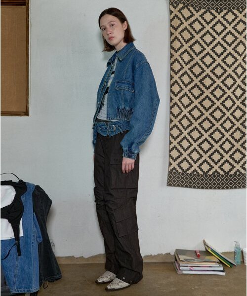 AOPT(アオプト)の「WASHED DENIM BLOUSON - BLUE(デニムジャケット・レディース・その他・SMALL/MEDIUM)」の3枚目の写真