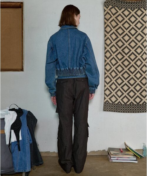 AOPT(アオプト)の「WASHED DENIM BLOUSON - BLUE(デニムジャケット・レディース・その他・SMALL/MEDIUM)」の4枚目の写真