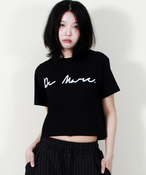 DEMARC(ドゥマーク)の「ROUGH WRITING TEXT-LOGO CROP T-SHIRT BLACK(Tシャツ/カットソー・レディース・その他・MEDIUM/LARGE)」の10枚目の写真