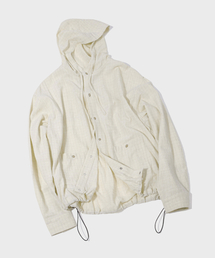 SECONDMONO（セカンドモノローグ）の「オーバーサイズスナップチェックポケットフードシャツジャケット[アイボリー]_SESH017IVORY（シャツ/ブラウス）」