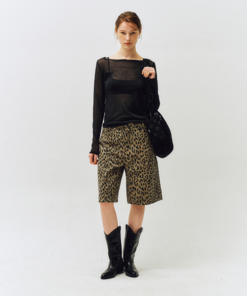 CITTA（シータ）の「レオパードバミューダパンツ_CTD417(ベージュ)（その他パンツ・レディース・ベージュ・SMALL）」の6枚目の写真