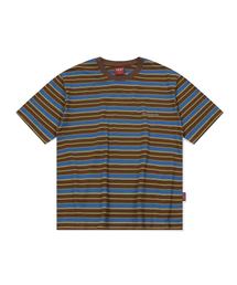 S'EST（エスイーエスティー）の「Multi Stripe T-shirts Brown（Tシャツ/カットソー・メンズ）」