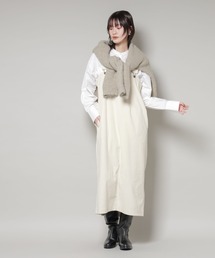 NANO universe | ストレッチ起毛ジャンパースカート(セットアップ可)(ジャンパースカート)