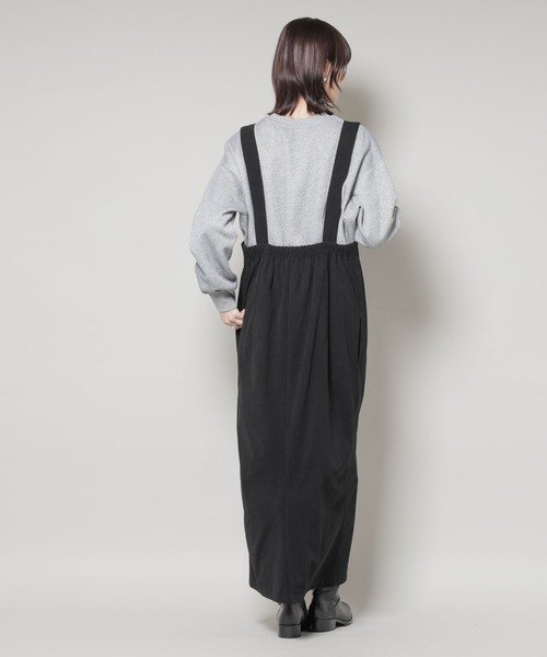 NANO universe（ナノユニバース）の「ストレッチ起毛ジャンパースカート(セットアップ可)（ジャンパースカート・レディース・ブラック/グリーン系その他4/アイボリー・FREE）」の15枚目の写真