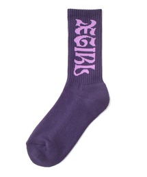 X-girl | WIDE GOTHIC LOGO JACQUARD SOCKS(ソックス/靴下)