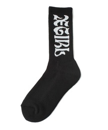 X-girl | WIDE GOTHIC LOGO JACQUARD SOCKS(ソックス/靴下)