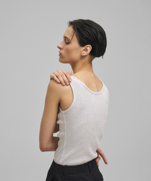 ANOTHER OFFICE WOMEN(アナザー オフィス ウーマン)の「w. Scoop Neck Tank (White Melange)(Tシャツ/カットソー・レディース・その他・FREE)」の3枚目の写真
