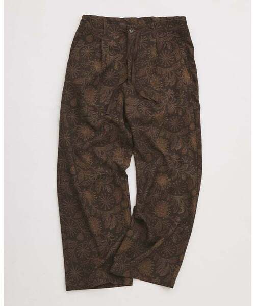 JOURNAL STANDARD relume(ジャーナルスタンダード レリューム)の「リーフパターン 1タック イージーパンツ(その他パンツ・メンズ・ネイビー/ブラック系その他/ブラウン・LARGE/MEDIUM)」の3枚目の写真