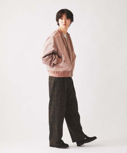 JOURNAL STANDARD relume(ジャーナルスタンダード レリューム)の「リーフパターン 1タック イージーパンツ(その他パンツ・メンズ・ネイビー/ブラック系その他/ブラウン・LARGE/MEDIUM)」の5枚目の写真