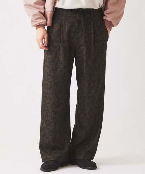 JOURNAL STANDARD relume(ジャーナルスタンダード レリューム)の「リーフパターン 1タック イージーパンツ(その他パンツ・メンズ・ネイビー/ブラック系その他/ブラウン・LARGE/MEDIUM)」の6枚目の写真