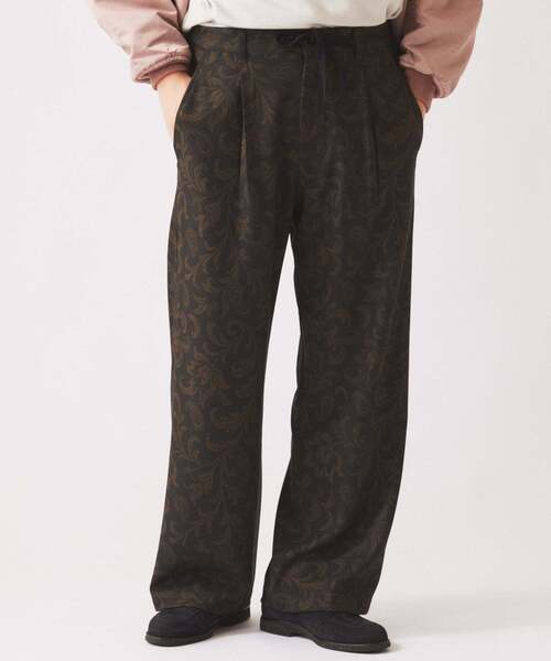 JOURNAL STANDARD relume(ジャーナルスタンダード レリューム)の「リーフパターン 1タック イージーパンツ(その他パンツ・メンズ・ネイビー/ブラック系その他/ブラウン・LARGE/MEDIUM)」の8枚目の写真