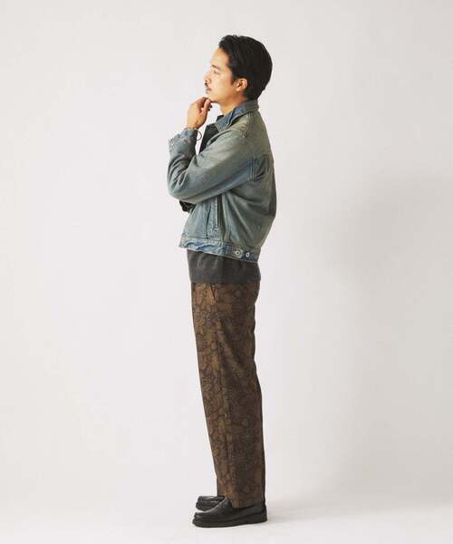 JOURNAL STANDARD relume(ジャーナルスタンダード レリューム)の「リーフパターン 1タック イージーパンツ(その他パンツ・メンズ・ネイビー/ブラック系その他/ブラウン・LARGE/MEDIUM)」の21枚目の写真