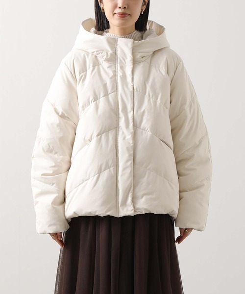 Gready Brilliant（グレディブリリアン）の「フードストレッチダウン（ダウンジャケット/コート・レディース・アイボリー/ブラック・FREE）」の19枚目の写真