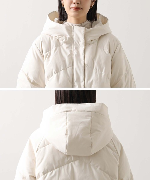 Gready Brilliant（グレディブリリアン）の「フードストレッチダウン（ダウンジャケット/コート・レディース・アイボリー/ブラック・FREE）」の21枚目の写真