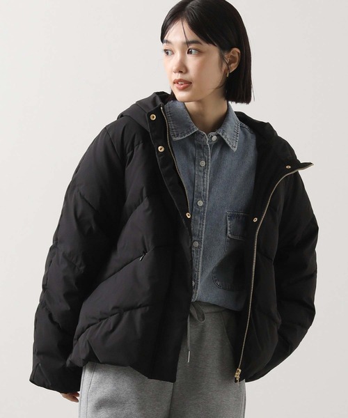 Gready Brilliant（グレディブリリアン）の「フードストレッチダウン（ダウンジャケット/コート・レディース・アイボリー/ブラック・FREE）」の18枚目の写真