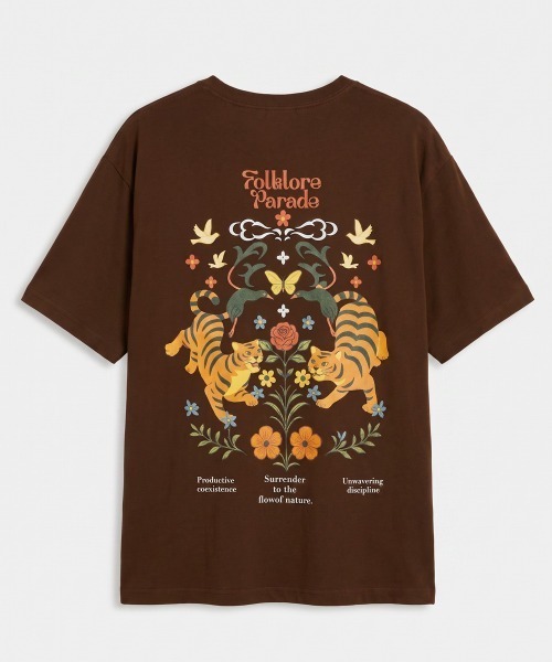 rehacer(レアセル)の「rehacer TEE : Flower Parade Wide TEE / フラワー パレード ワイドT(Tシャツ/カットソー・メンズ・ブラック/ホワイト/パープル/ブラウン・X-LARGE/LARGE/MEDIUM/SMALL)」の3枚目の写真