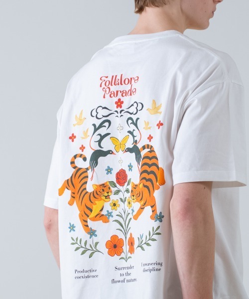 rehacer（レアセル）の「rehacer : Flower Parade Wide TEE / フラワー パレード ワイドT（Tシャツ/カットソー・メンズ・ブラック/ホワイト・X-LARGE/LARGE/MEDIUM/SMALL）」の9枚目の写真