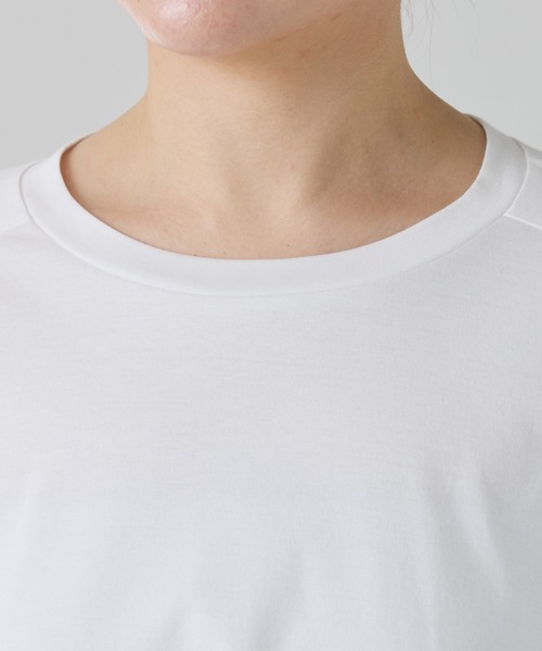 COLLAGE GALLARDAGALANTE（コラージュガリャルダガランテ）の「ドッキング裾ドロストカットソー（Tシャツ/カットソー・レディース・オフホワイト/チャコールグレー・FREE）」の15枚目の写真