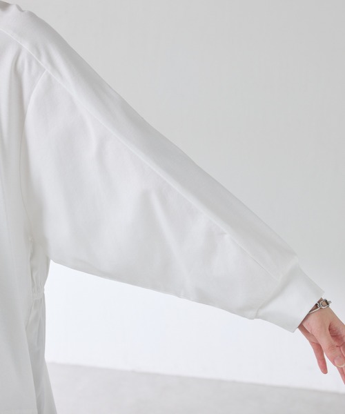 COLLAGE GALLARDAGALANTE（コラージュガリャルダガランテ）の「ドッキング裾ドロストカットソー（Tシャツ/カットソー・レディース・オフホワイト/チャコールグレー・FREE）」の16枚目の写真