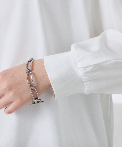 COLLAGE GALLARDAGALANTE（コラージュガリャルダガランテ）の「ドッキング裾ドロストカットソー（Tシャツ/カットソー・レディース・オフホワイト/チャコールグレー・FREE）」の17枚目の写真