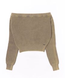 G-STAR | Off Shoulder Washed Knit/ウォッシュド加工オフショルダーニットセーター(ニット/セーター)