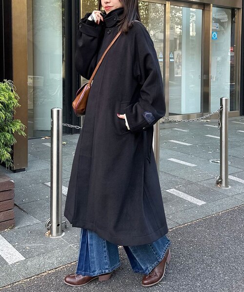 CIAOPANIC（チャオパニック）の「ウール混ベルテッドステンカラーコート（その他アウター・レディース・ブラウン/ブラック・MEDIUM/LARGE）」の5枚目の写真