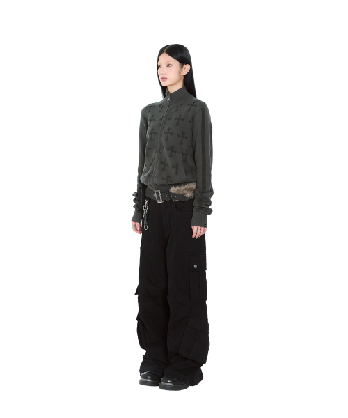 AAKAM(アーカム)の「Cross Boucle Knit Zip-Up (Khaki)(ニット/セーター・レディース・その他・1/2)」の15枚目の写真
