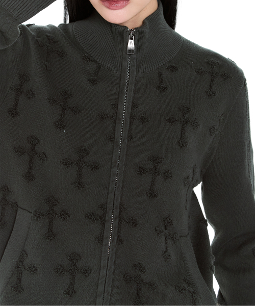 AAKAM(アーカム)の「Cross Boucle Knit Zip-Up (Khaki)(ニット/セーター・レディース・その他・1/2)」の19枚目の写真
