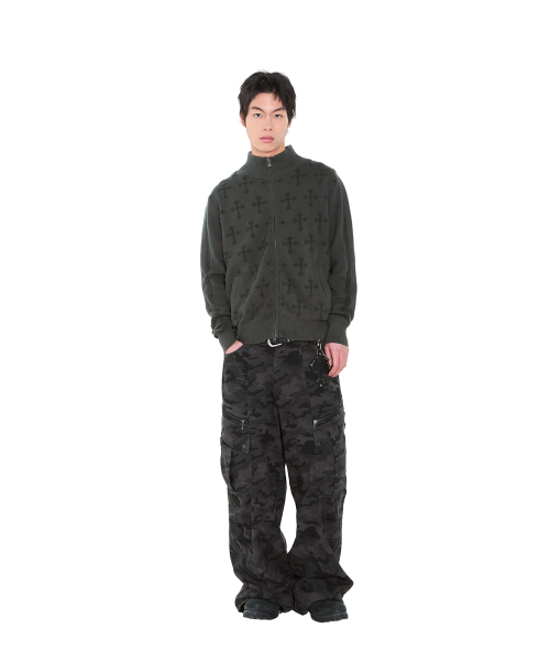 AAKAM(アーカム)の「Cross Boucle Knit Zip-Up (Khaki)(ニット/セーター・レディース・その他・1/2)」の5枚目の写真