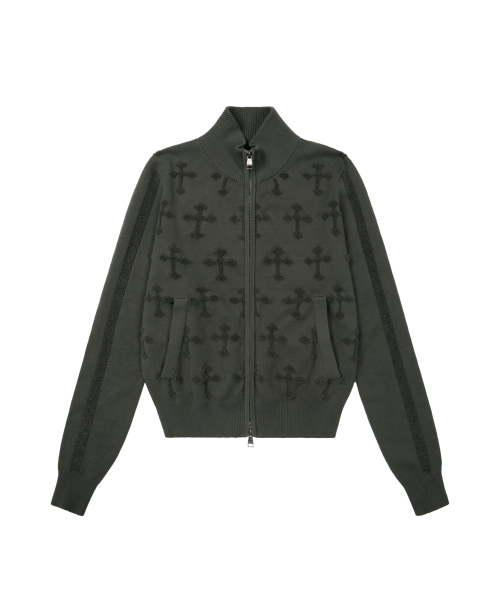 AAKAM(アーカム)の「Cross Boucle Knit Zip-Up (Khaki)(ニット/セーター・レディース・その他・1/2)」の9枚目の写真