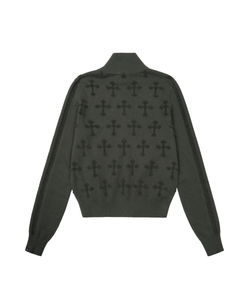 AAKAM(アーカム)の「Cross Boucle Knit Zip-Up (Khaki)(ニット/セーター・レディース・その他・1/2)」の10枚目の写真