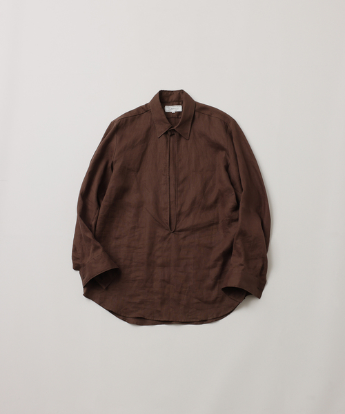 UNFOLLOW(アンフォロー)の「【FOLL / フォル】washed linen skipper shirt(シャツ/ブラウス・メンズ・ホワイト/グレー/ブラウン・3/2)」の3枚目の写真