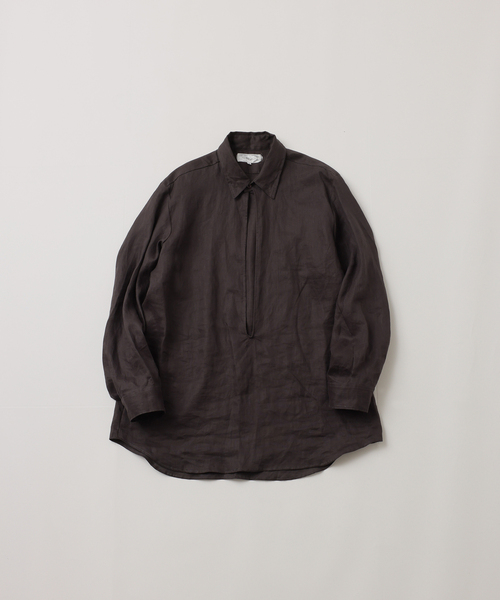 UNFOLLOW(アンフォロー)の「【FOLL / フォル】washed linen skipper shirt(シャツ/ブラウス・メンズ・ホワイト/グレー/ブラウン・3/2)」の2枚目の写真
