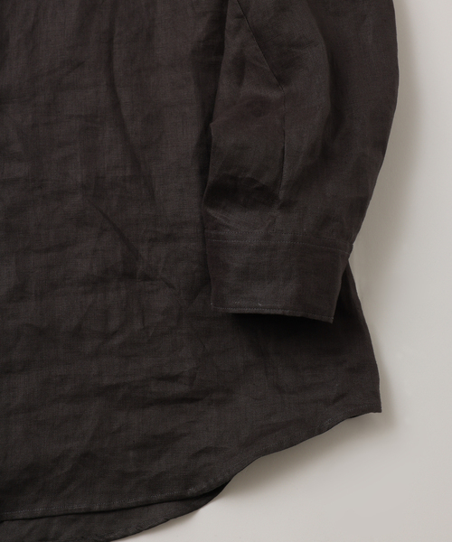 UNFOLLOW(アンフォロー)の「【FOLL / フォル】washed linen skipper shirt(シャツ/ブラウス・メンズ・ホワイト/グレー/ブラウン・3/2)」の5枚目の写真