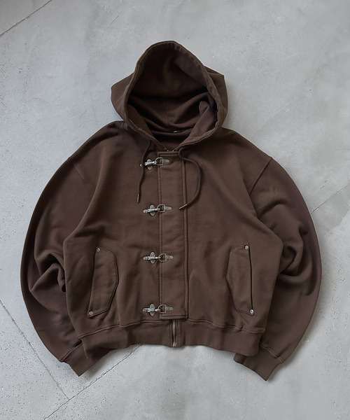 kutir（クティール）の「FIREMAN DESIGN ZIPUP HOODIE／ファイヤーマンデザインジップアップパーカー（パーカー・メンズ・ブラウン/ブラック/レッド・LARGE/MEDIUM）」の9枚目の写真