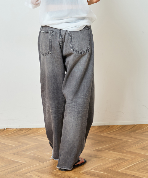 Bonum（ボナム）の「《追加2》ドロストワイドイージーデニムパンツ（デニムパンツ・レディース・コバルトブルー/ネイビー/チャコールグレー・26/30/28）」の9枚目の写真