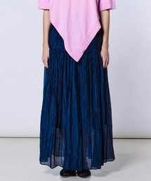 【t.w様】美品　ダブルスタンダードクロージング　ティアード　ロングスカート 青 BOTTOMS | Night STORE | ダブルスタンダードクロージング公式通販