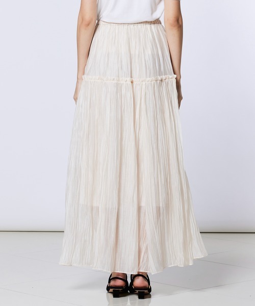 Sov.（ソブ）の「シアー ティアードスカート（スカート・レディース・アイボリー/ネイビー・38/36）」の6枚目の写真