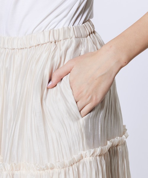 Sov.（ソブ）の「シアー ティアードスカート（スカート・レディース・アイボリー/ネイビー・38/36）」の8枚目の写真