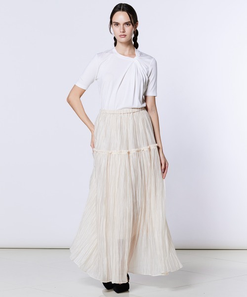 Sov.（ソブ）の「シアー ティアードスカート（スカート・レディース・アイボリー/ネイビー・38/36）」の14枚目の写真