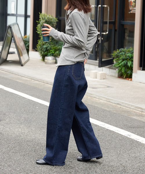 OUTDOOR PRODUCTS(アウトドアプロダクツ)の「エリツキリブカーディガン(Tシャツ/カットソー・レディース・グレー/ブラウン/ベージュ・FREE)」の7枚目の写真