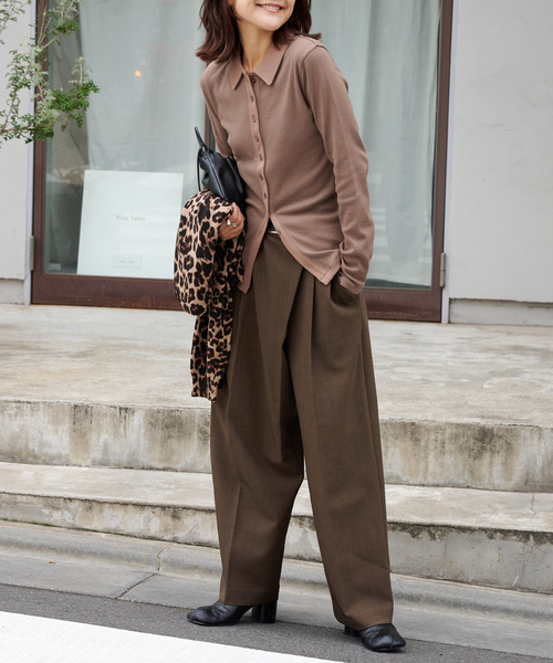 OUTDOOR PRODUCTS(アウトドアプロダクツ)の「エリツキリブカーディガン(Tシャツ/カットソー・レディース・グレー/ブラウン/ベージュ・FREE)」の18枚目の写真