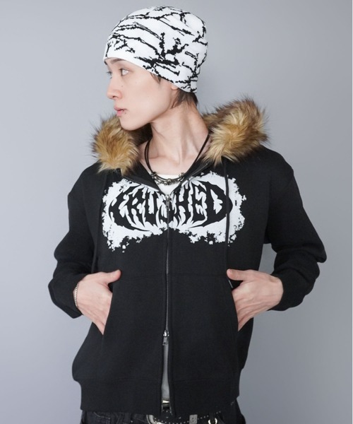 SPINNS（スピンズ）の「シングルニットビーニー/イナズマ/ユニセックス（ニットキャップ/ビーニー・メンズ・ブラック×ブルー/ホワイト×ブラック/ブラック×ホワイト・ONESIZE）」の10枚目の写真