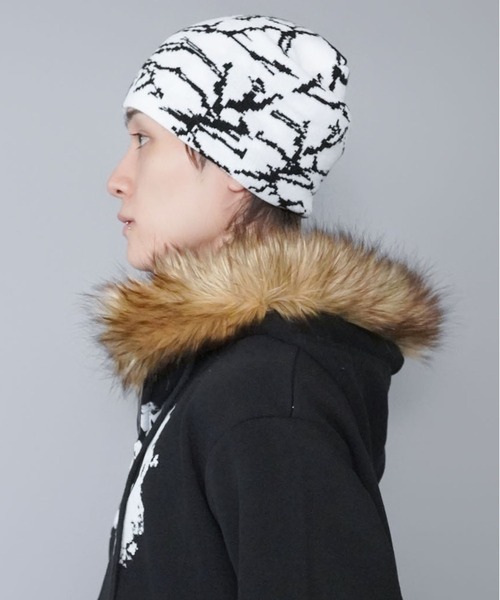 SPINNS（スピンズ）の「シングルニットビーニー/イナズマ/ユニセックス（ニットキャップ/ビーニー・メンズ・ブラック×ブルー/ホワイト×ブラック/ブラック×ホワイト・ONESIZE）」の13枚目の写真