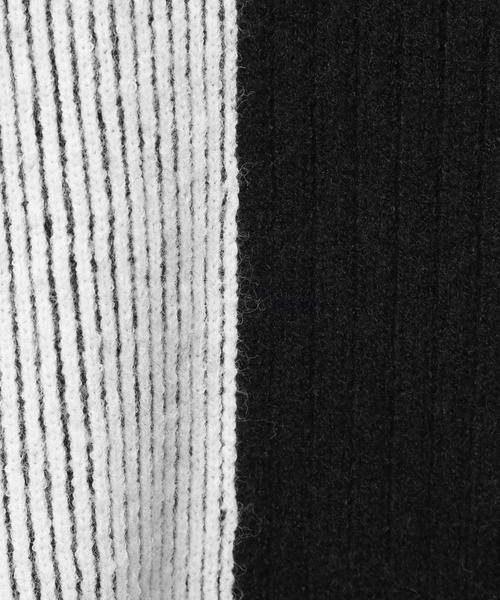 LEPSIM（レプシィム）の「7ゲージ配色ZIPチュニック　638087（ニット/セーター・レディース・ブラック/アイボリー/ライトグレー・FREE）」の12枚目の写真