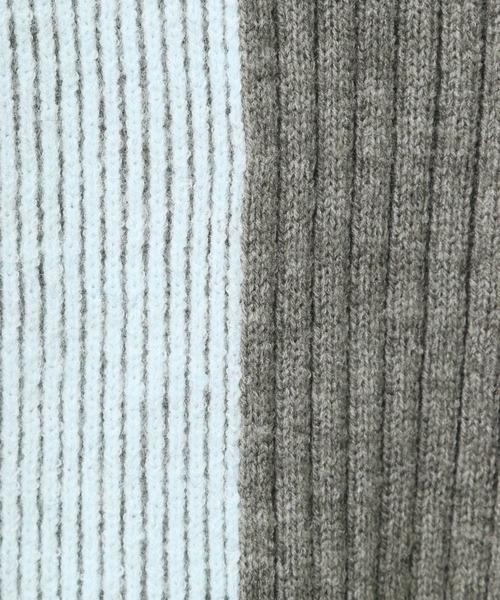 LEPSIM（レプシィム）の「7ゲージ配色ZIPチュニック　638087（ニット/セーター・レディース・ブラック/アイボリー/ライトグレー・FREE）」の13枚目の写真