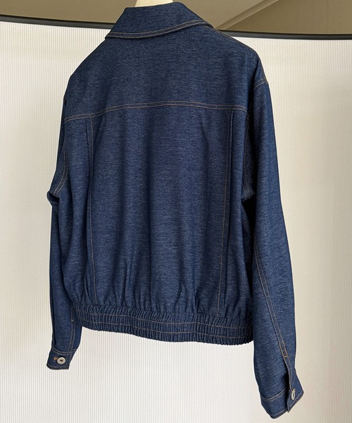 Bie(ビエ)の「デニムライク ショートジャケット(デニムジャケット・レディース・ブルー・M/S/L)」の19枚目の写真