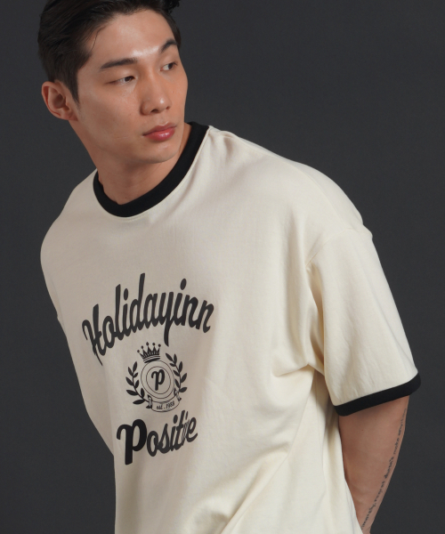 PHERMENON(フェルメノン)の「スーパーオーバーサイズリンガー半袖Tシャツ - アイボリー(Tシャツ/カットソー・メンズ・その他・1/2)」の4枚目の写真